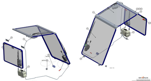 Skyjack : PARTIALLY ENCLOSED CAB SJ519TH Part No. 205894