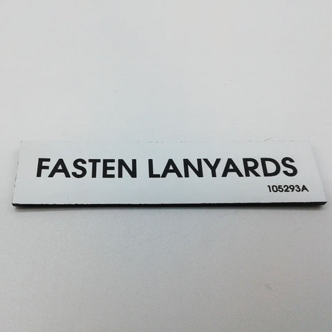 Terex : PLACARD FASTEN LANDYARDS Part No. 105293TU