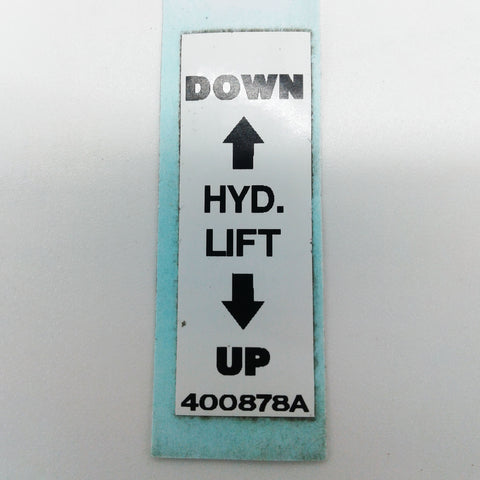 Terex : DECAL Part No. 400878TU