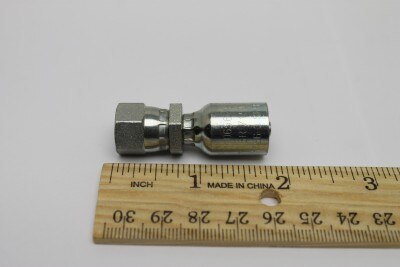 Terex : HOSE END  03 NC- 04FJX SWAGED COUPLING FOR .19 NC Part No. 408169TU