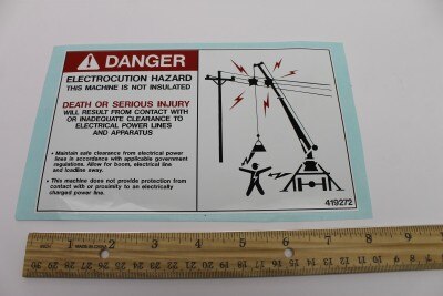 Terex : DECAL Part No. 419272TU