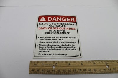 Terex : DECAL Part No. 419274TU