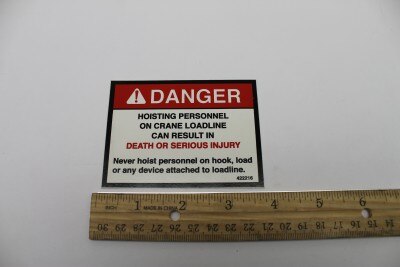 Terex : WARNING DECAL                        D/L Part No. 422216TU