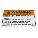 Terex : DECAL - BOOM STORAGE Part No. 435220TU