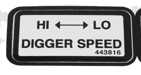 Terex : DECAL DIGGER SPEED Part No. 443816TU