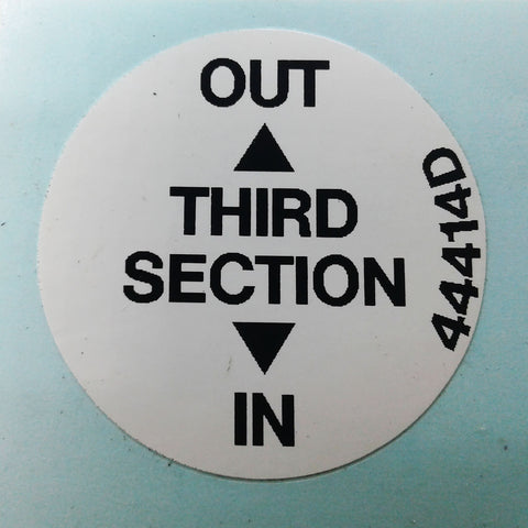 Terex : DECAL - THIRD Part No. 44414TU