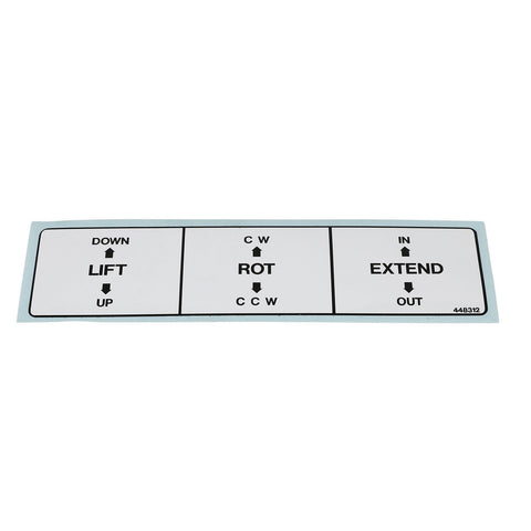 Terex : DECAL  FP UCV BOOM FUNCTIONS Part No. 448312TU