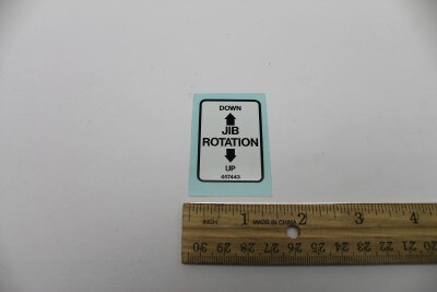Terex : DECAL UCV JIB ROT Part No. 457443TU