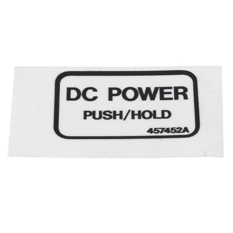 Terex : DECAL  DC POWER Part No. 457452TU