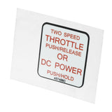 Terex : DECAL TWO SPD/DC POWER Part No. 457456TU