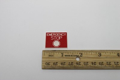 Terex : PLACARD - EMERGENCY STOP Part No. 468482TU