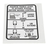 Terex : DECAL SINGLE STICK 4 FUNCTION Part No. 484457TU