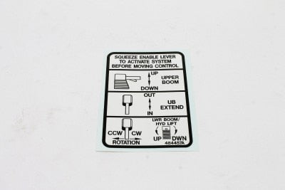 Terex : DECAL SINGLE STICK 4 FUNCTION Part No. 484457TU