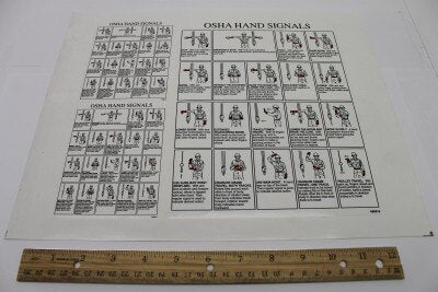 Terex : DECAL OSHA HAND SIGNAL CHART Part No. 498818TU
