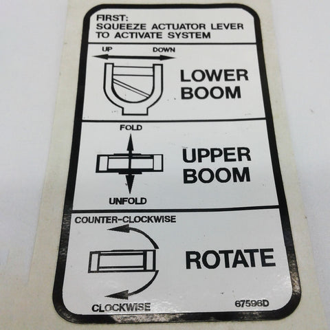 Terex : DECAL SINGLE STICK Part No. 67596TU