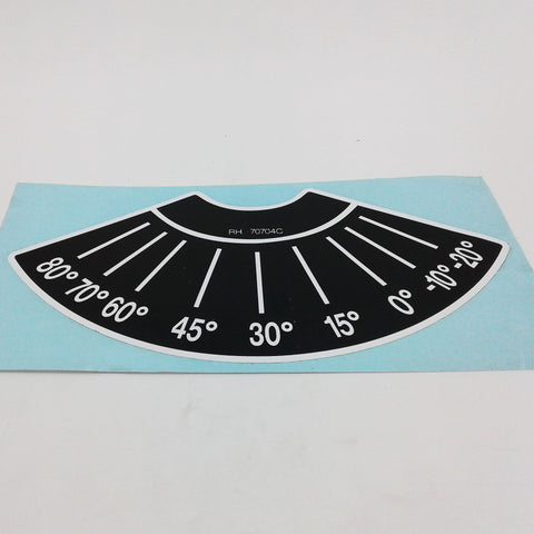 Terex : ANGLE INDICATOR RH Part No. 70704TU