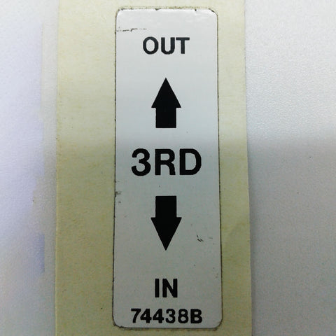Terex : DECAL - 3RD Part No. 74438TU