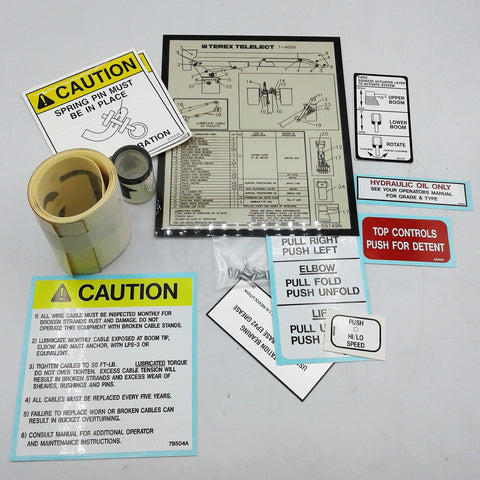 Terex : DECAL INSTALL Part No. 79508PTU