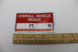 Terex : DECAL OVERALL VEHICLE HEIGHT Part No. 95755TU
